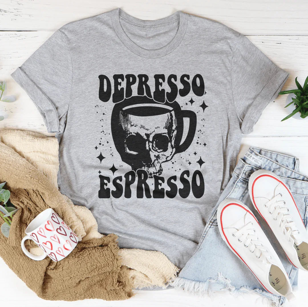 Depresso Espresso Tee Peachy Sunday