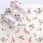 Designer Water Transfer Tips Nail Art Pink Rose Flower Sticker Decals Women Beauty Wedding Nails Love Nail Art Decoration Pop Art Nail Stickers Sexy Girl Designs Comics Water Transfer Decals Manicure DIY Lips Nail Art Decorations Slider Nail Art Stickers