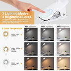 Desk Lamp Touch Clip Study Light Gooseneck Desktop USB Rechargeable Bedroom Lamp Bedside Bedside Desk Clip-on Table Lamp Decorative Table Lamp Cute Study Lamps for Bedroom Décor