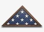 Desktop Flag Case, Table Flag Display Case, Table Flag Frame - Oak The Military Gift Store