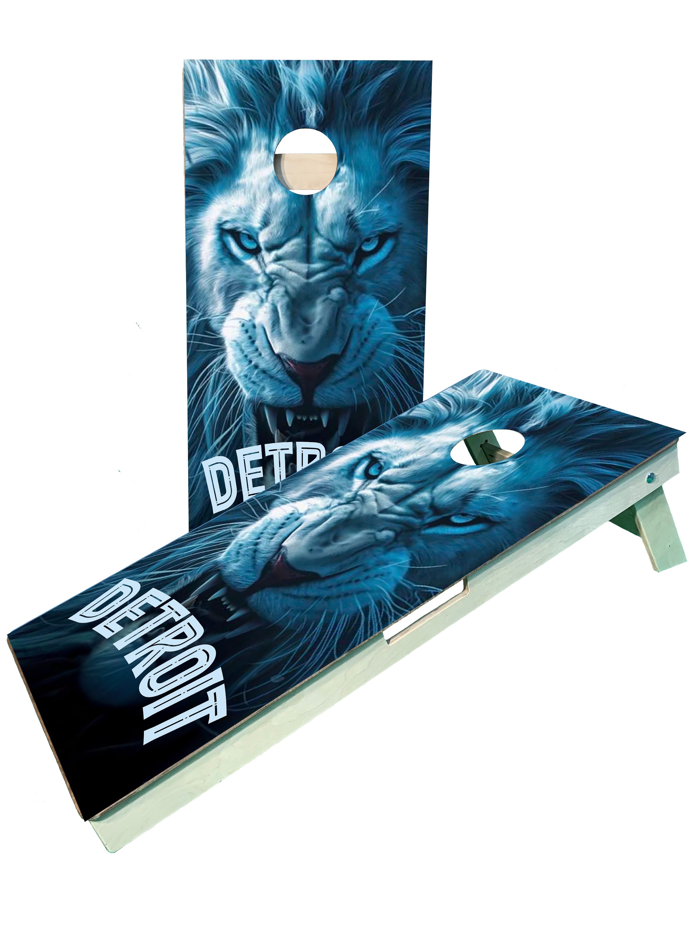 Detroit Football Team Pro Cornhole Boards - SJB-DIAMOND ELITES