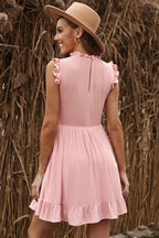 Charmning Ruffled Sleeveless Mini Dress Elegant & Flowy Summer Dress Stevvex