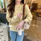 Korean Style Soft Glutinous Loose Candy Color Sweater Pi-Mart