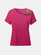 Asymmetrical Neck T-Shirt – Modern Basic with Edge
