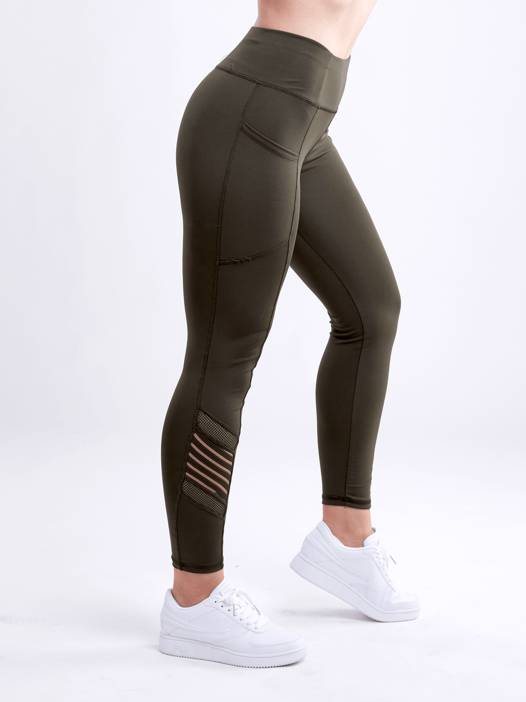 JupiterGear High-Waisted Pilates Leggings with Side Pockets & Mesh Pan - SJB-DIAMOND ELITES
