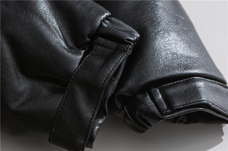 Men's Thick Leather Jacket Men's Trendy Brand