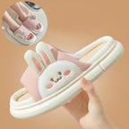 Cute Rabbit Slippers Linen House Shoes For Women Pi-Mart