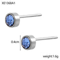 Stainless Steel Gold-plated Birthday Stone Constellation Diamond Bone Nail Pi-Mart