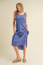 New Summer Side Slit Round Neck Sleeveless Tank Dress For Women – Versatile, Comfortable & Stylish for Warm Weather Stevvex