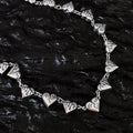 S925 Silver Heart Broken Graffiti Love Necklace