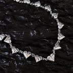 S925 Silver Heart Broken Graffiti Love Necklace