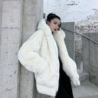 Snowman Hoodie Warm And Eco-friendly Plush Fur Coat