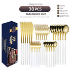 Stainless Steel Knife And Forks 30-piece Tableware Set Suit Pi-Mart