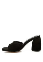 Micro Suede Block Heel Sandals - 3" Walkable Slip-Ons - Office to Outing