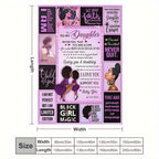 1pc To My Daughter Letter Blanket I Will Always Be There To Support You Love Mom, Women's Blanket Birthday Gift Winter Warm Blanket For Daughter Lootquake LLC