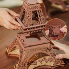 Rolife Night Of The Eiffel Tower Large Wooden Puzzle With 4 Light Shows For Gift Pi-Mart