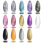 Diamond Gel Nail Polish 5ML Permanent Varnish Painting UV Manicure Reflective Sparkling Luxury Design Nail Gels for Women and Girls Stevvex