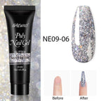 Diamond Gel Nail Polish Poly 15ml Semi Permanent UV Manicure Reflective Sparkling Luxury Shine Design For Women and Girls