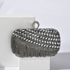 Diamond-Studded Party Clutch Versatile Layered Crystal Evening Bag (MAC283)