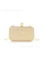 ‌Diamond-Studded Pearl Party Clutch Versatile Crossbody Handheld Evening Bag for Glamorous Occasions (MAC280)