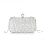 ‌Diamond-Studded Pearl Party Clutch Versatile Crossbody Handheld Evening Bag for Glamorous Occasions (MAC280)