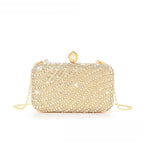 ‌Diamond-Studded Pearl Party Clutch Versatile Crossbody Handheld Evening Bag for Glamorous Occasions (MAC280)