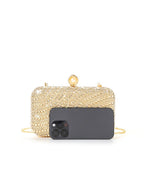 ‌Diamond-Studded Pearl Party Clutch Versatile Crossbody Handheld Evening Bag for Glamorous Occasions (MAC280)