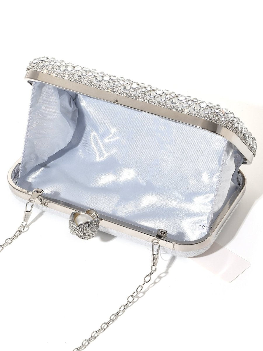 ‌Diamond-Studded Pearl Party Clutch Versatile Crossbody Handheld Evening Bag for Glamorous Occasions (MAC280)