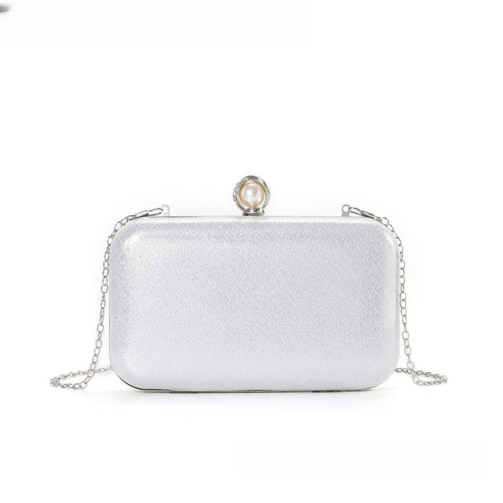 ‌Diamond-Studded Pearl Party Clutch Versatile Crossbody Handheld Evening Bag for Glamorous Occasions (MAC280)