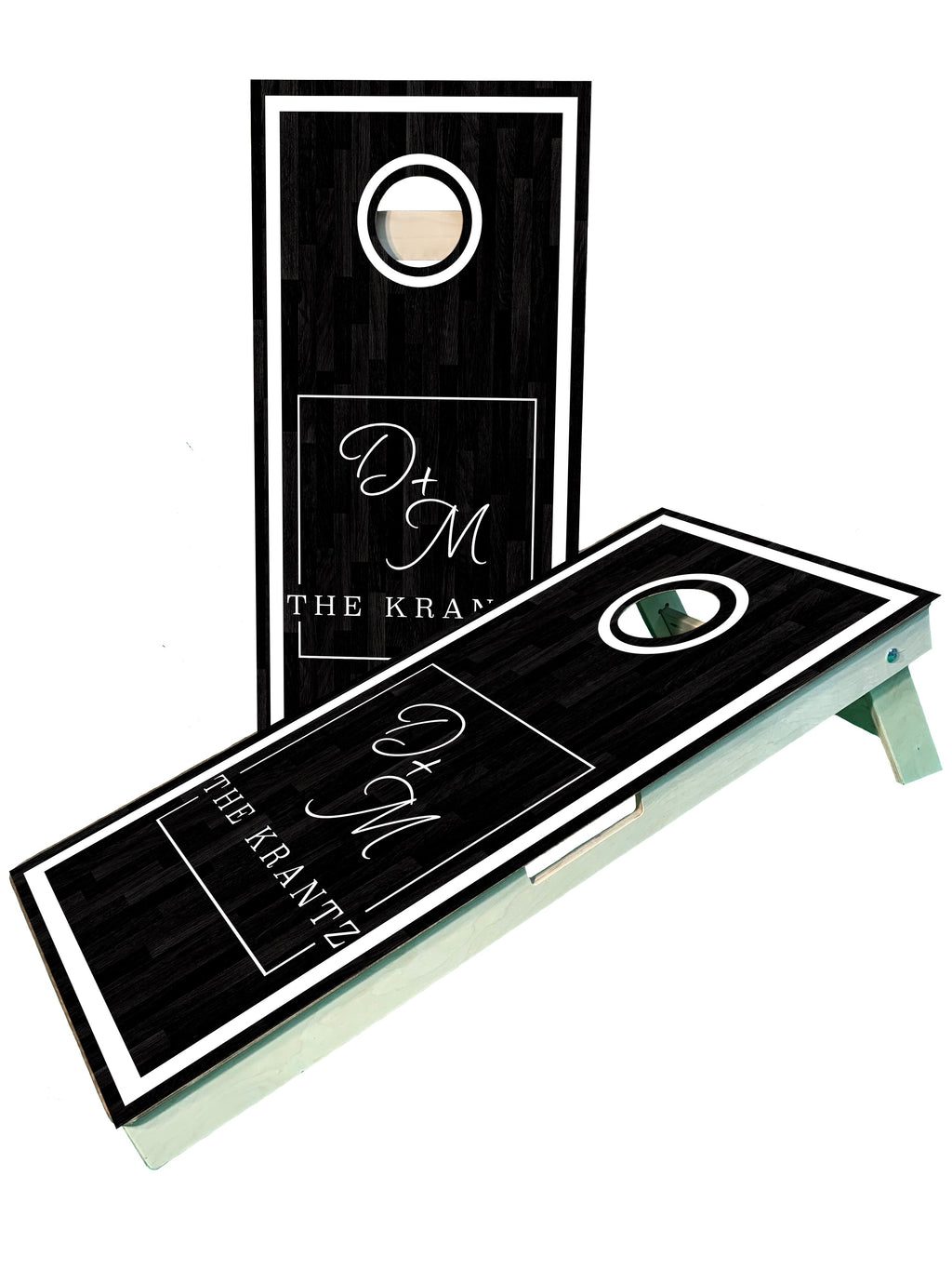 Personalized Wedding Cornhole Boards with Last Name Initials - SJB-DIAMOND ELITES