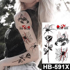 Different Stylish Waterproof Temporary Tattoo Sticker Heart Knife Angel Makeup Tattoos For Women Men Stevvex