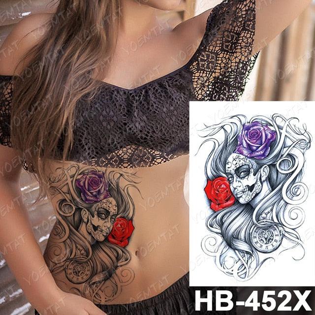 Different Stylish Waterproof Temporary Tattoo Sticker Heart Knife Angel Makeup Tattoos For Women Men Stevvex