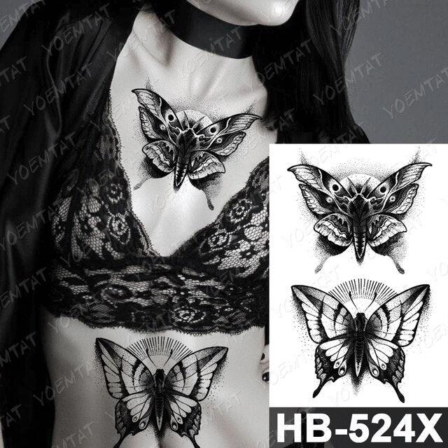 Different Stylish Waterproof Temporary Tattoo Sticker Heart Knife Angel Makeup Tattoos For Women Men Stevvex