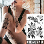 Different Stylish Waterproof Temporary Tattoo Sticker Heart Knife Angel Makeup Tattoos For Women Men Stevvex