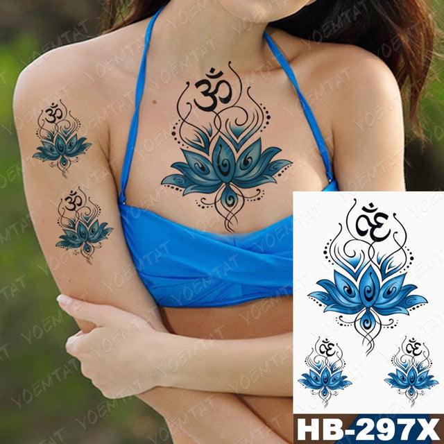 Different Stylish Waterproof Temporary Tattoo Sticker Heart Knife Angel Makeup Tattoos For Women Men Stevvex