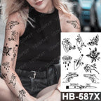 Different Stylish Waterproof Temporary Tattoo Sticker Heart Knife Angel Makeup Tattoos For Women Men Stevvex