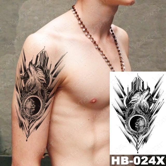 Different Stylish Waterproof Temporary Tattoo Sticker Heart Knife Angel Makeup Tattoos For Women Men Stevvex