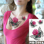 Different Stylish Waterproof Temporary Tattoo Sticker Heart Knife Angel Makeup Tattoos For Women Men Stevvex