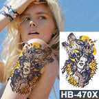 Different Stylish Waterproof Temporary Tattoo Sticker Heart Knife Angel Makeup Tattoos For Women Men Stevvex