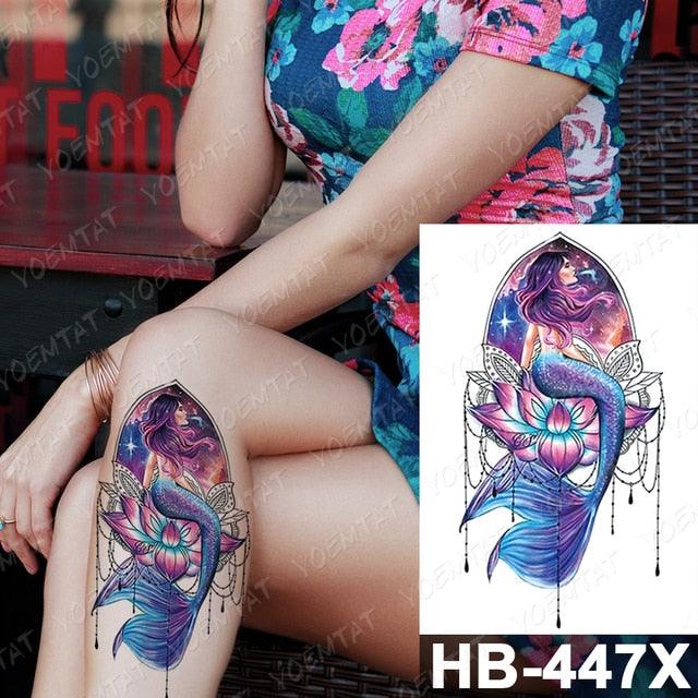 Different Stylish Waterproof Temporary Tattoo Sticker Heart Knife Angel Makeup Tattoos For Women Men Stevvex