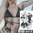 Different Stylish Waterproof Temporary Tattoo Sticker Heart Knife Angel Makeup Tattoos For Women Men Stevvex
