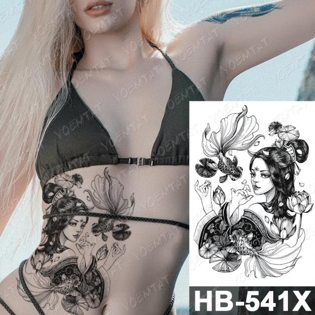 Different Stylish Waterproof Temporary Tattoo Sticker Heart Knife Angel Makeup Tattoos For Women Men Stevvex