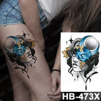 Different Stylish Waterproof Temporary Tattoo Sticker Heart Knife Angel Makeup Tattoos For Women Men Stevvex