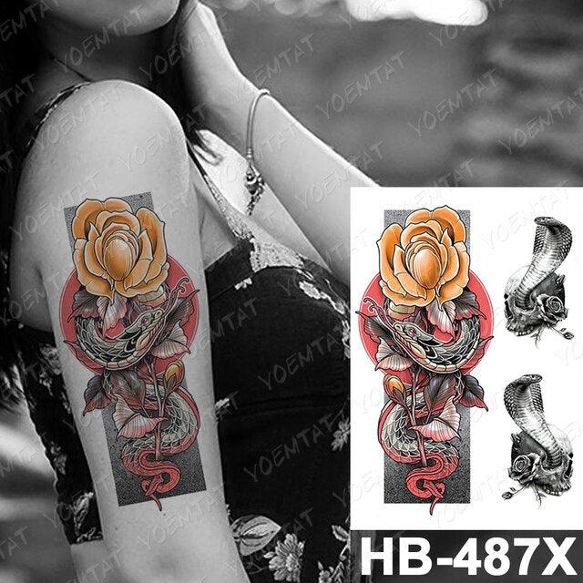 Different Stylish Waterproof Temporary Tattoo Sticker Heart Knife Angel Makeup Tattoos For Women Men Stevvex