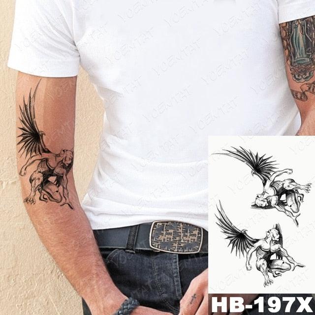 Different Stylish Waterproof Temporary Tattoo Sticker Heart Knife Angel Makeup Tattoos For Women Men Stevvex