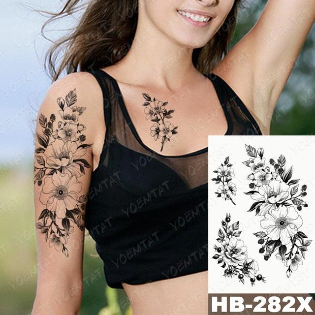 Different Stylish Waterproof Temporary Tattoo Sticker Heart Knife Angel Makeup Tattoos For Women Men Stevvex
