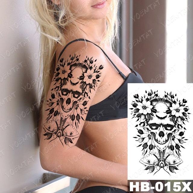 Different Stylish Waterproof Temporary Tattoo Sticker Heart Knife Angel Makeup Tattoos For Women Men Stevvex