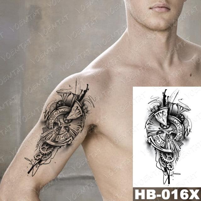 Different Stylish Waterproof Temporary Tattoo Sticker Heart Knife Angel Makeup Tattoos For Women Men Stevvex