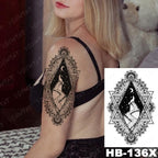 Different Stylish Waterproof Temporary Tattoo Sticker Heart Knife Angel Makeup Tattoos For Women Men Stevvex