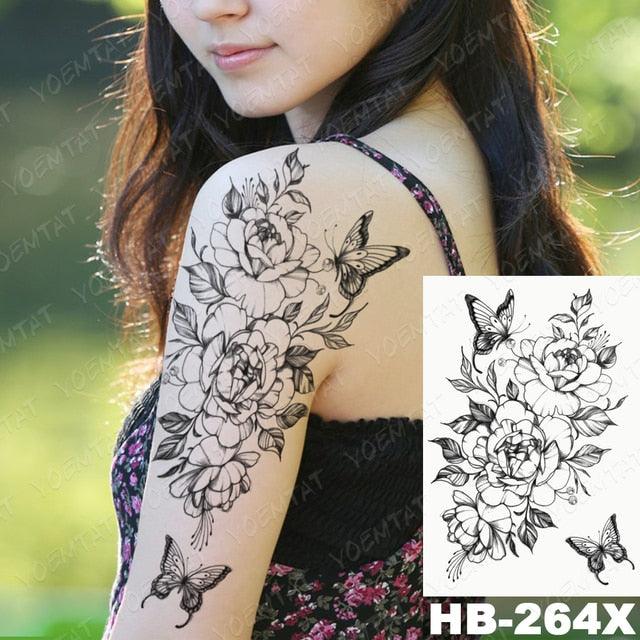 Different Stylish Waterproof Temporary Tattoo Sticker Heart Knife Angel Makeup Tattoos For Women Men Stevvex